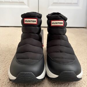 Hunter NWT Black Brixton Insulated Winter Boots Women's Size 10 Faux Fur Lining